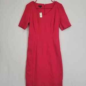 NEW Talbots Red Short Sleeve Stretchy Sheath Dress size 4